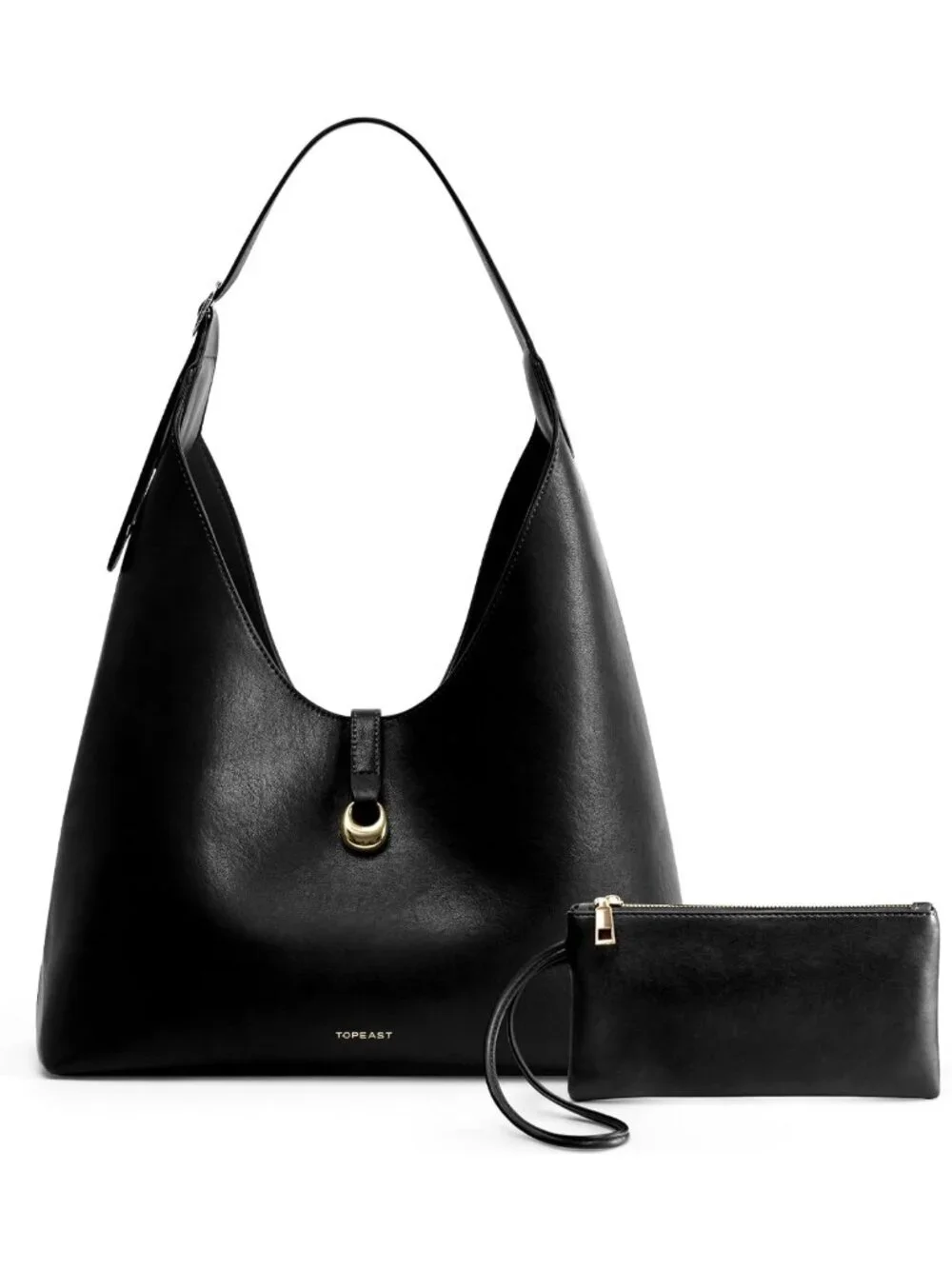 Chic Slouchy Hobo Bag for Women, Large PU Leather Shoulder Tote with Wallet